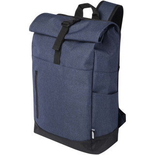 Libra 15,6" GRS recycelter Rolltop Laptop-Rucksack 12L, heather navy