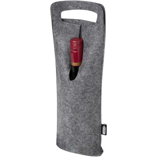 Felta 75cl Weinbeutel aus GRS recyceltem Filz, mittelgrau