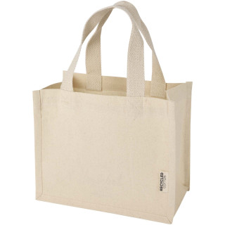 Odessa Mini-Tragetasche mit Bodenfalte aus 220 g/m² GRS Recyclingbaumwolle 9L, natur
