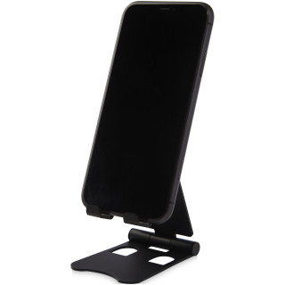 Klappbarer Smartphone Ständer aus Aluminium, schwarz