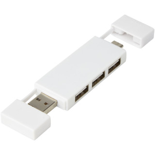 Mulan doppelter USB 2.0-Hub, weiss