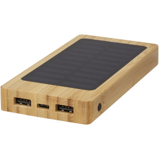 Alata 8000 mAh Bambus Solar-Powerbank, beige