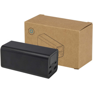 Acamar 70 W 20.000 mAh Laptop Powerbank aus recyceltem Aluminium, schwarz