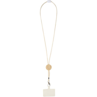 Adhab Smartphone Lanyard mit Bambusdetails, weiß