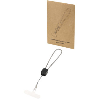 Arich RCS-Handschlaufe aus recyceltem Material mit integriertem 20-W-Ladekabel (Typ C), schwarz