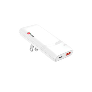 SKROSS® Klip Slim 65W Mehrfach-Ladegerät, weiß