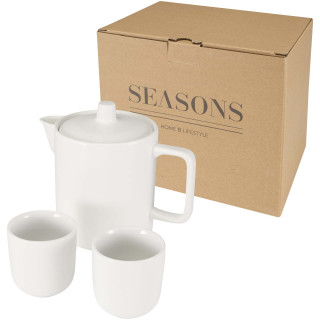 Suki Set aus Teekanne und Tassen, weiß