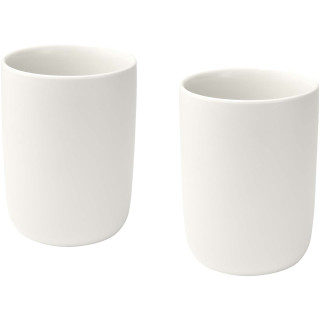 Male 350 ml Keramiktassen – 2er-Set, weiß
