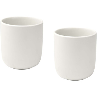 Male 200 ml Keramiktassen – 2er-Set, weiß
