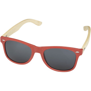 Sun Ray Bambus Sonnenbrille, rot