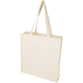 Orissa 180 g/m² Tragetasche mit Seitenfalte aus Bio-Baumwolle 14L, natur