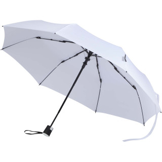 Agnes 21" faltbarer RPET-Regenschirm mit automatischer Öffnung, weiß