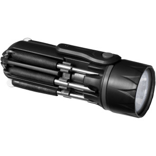 Spidey 8-in-1-Schraubenzieher mit Taschenlampe, schwarz