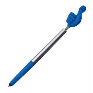 Smile Hand Kugelschreiber aus Kunststoff, blau