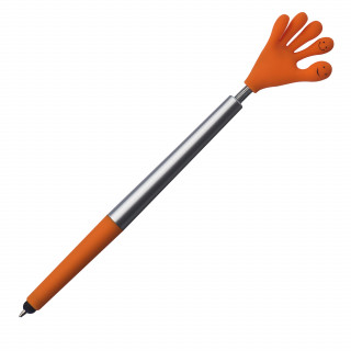 Smile Hand Kugelschreiber aus Kunststoff, orange