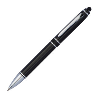 Drehkugelschreiber aus Aluminium, schwarz