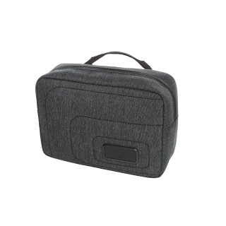 Reißverschluss-Tasche FRAME, schwarz-grau meliert