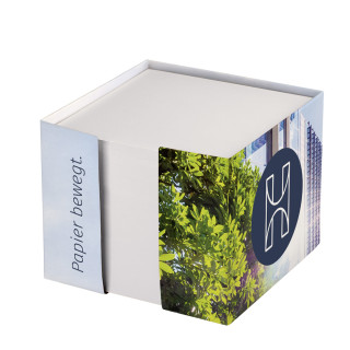 Kartonbox "Arton Green" ca. 9,8 x 9,8 x 8 cm, 1-farbig, Offsetdruck, rundum