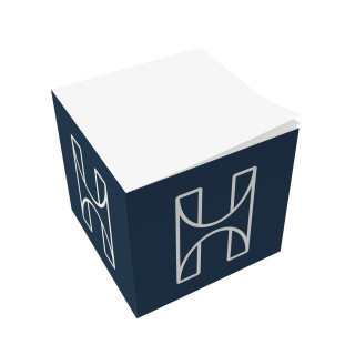 Notizwürfel "Medium" 9 x 9 x 9 cm, 1-farbig, Siebdruck (1 Motiv, rundum)