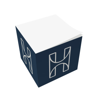 Notizwürfel "Mini" 8 x 8 x 8 cm, 1-farbig, Siebdruck (1 Motiv, rundum)