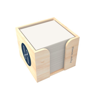 Holzbox "Natura Green" 10 x 10 x 8,5 cm, 1-farbig, Siebdruck (1 Motiv, 3 Seiten)