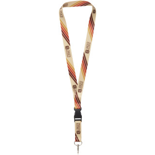 Bucks Sublimation Lanyard mit Schnappverschluss, schwarz, 10mm
