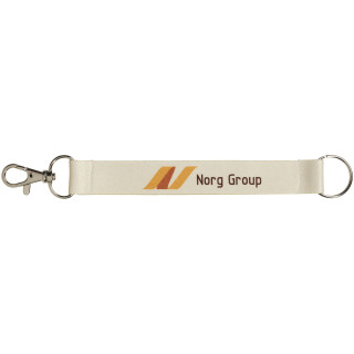 Mini Sublimation Schlüsselband mit Ring, weiß, 15mm