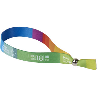 Evi Sublimation Festival Armband mit Metallverschluss, weiß