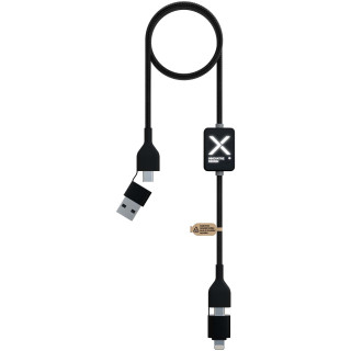 SCX.design C32 60W Ladekabel mit Schalter und Leuchtlogo, schwarz