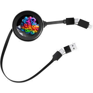 SCX.design C42 Einziehbares 65W, 4 in 1 Ladekabel, schwarz