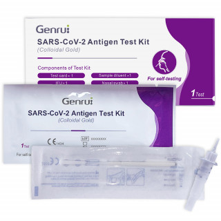 GENRUI SARS-CoV-2 Antigen Selbsttest- Kit für Laien (Colloidal Gold) CE1434 (einzeln verpackt)