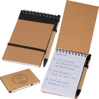Ringbuch mit Kugelschreiber und To do Liste, schwarz