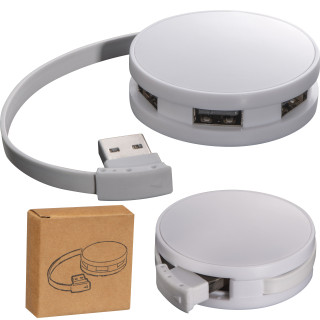 USB Hub aus Kunststoff mit 4 Anschlüssen SUSAN, weiss