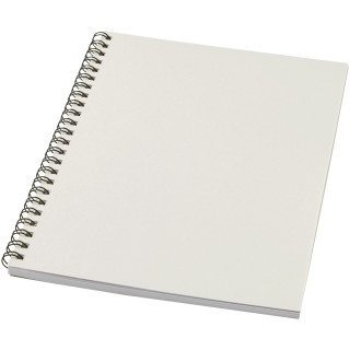 Desk-Mate® A5 recyceltes farbiges Notizbuch mit Spiralbindung, elfenbeinweiß
