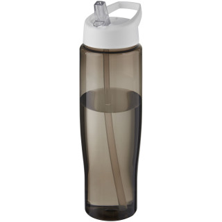 H2O Active® Eco Tempo 700 ml Sportflasche mit Ausgussdeckel, weiß, kohle