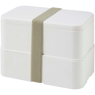 MIYO POP 700 + 700 ml doppelschichtige Lunchbox, weiß