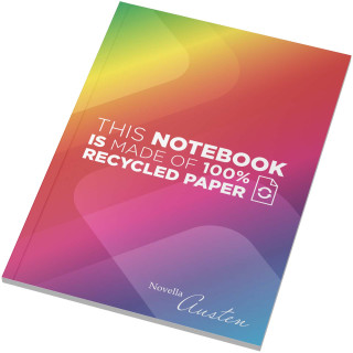 Novella Austen A5 recyceltes Softcover Notizbuch– 50 Blatt liniert, weiß