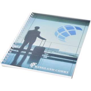 Desk-Mate® A5 Notizbuch mit Kunststoff Cover und Spiralbindung, weiss, 50 pages