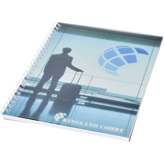 Desk-Mate® A5 Notizbuch mit Kunststoff Cover und Spiralbindung, weiss, 100 pages