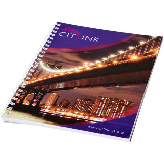 Desk-Mate® A5 Notizbuch mit Spiralbindung, weiss, 80 pages