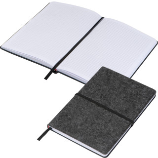 Notizbuch aus Filz A5, grau