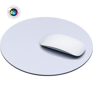 Rundes Mousepad GUILLERMO, weiss