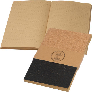 A5 Notizbuch Kork, schwarz