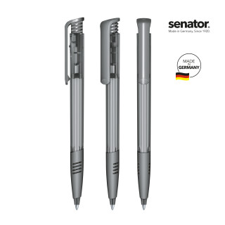 senator Super Hit Clear SG Druckkugelschreiber, kaltes grau