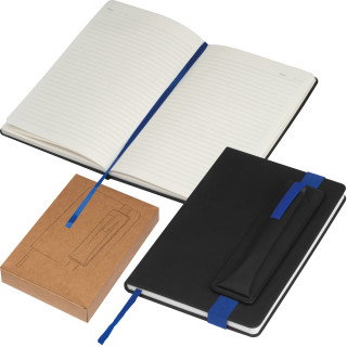 Notizbuch mit farbigen Applikationen CARSON, blau