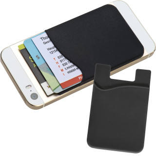 Kartenhalter für Smartphones zum Aufkleben, schwarz