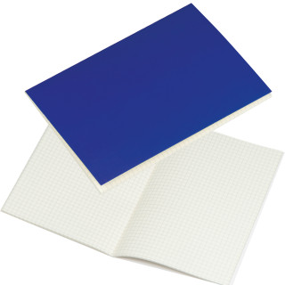 A5 Notizbuch mit karierten Blättern, blau
