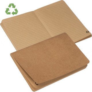 A5 Notizbuch aus Recycling Papier  BENEDETTO, beige