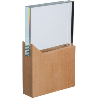 Trophäe mit Holzsockel GLORIA, beige