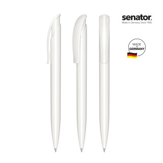 senator Challenger Polished Druckkugelschreiber, weiß